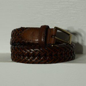 Dockers Leather Brown Braided Belt